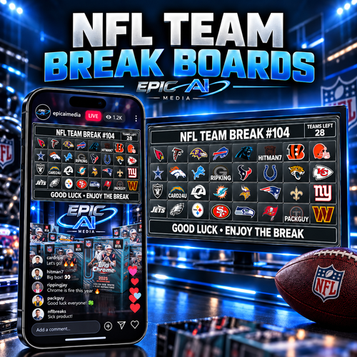 Epic AI Media NFL Team Break Boards product card